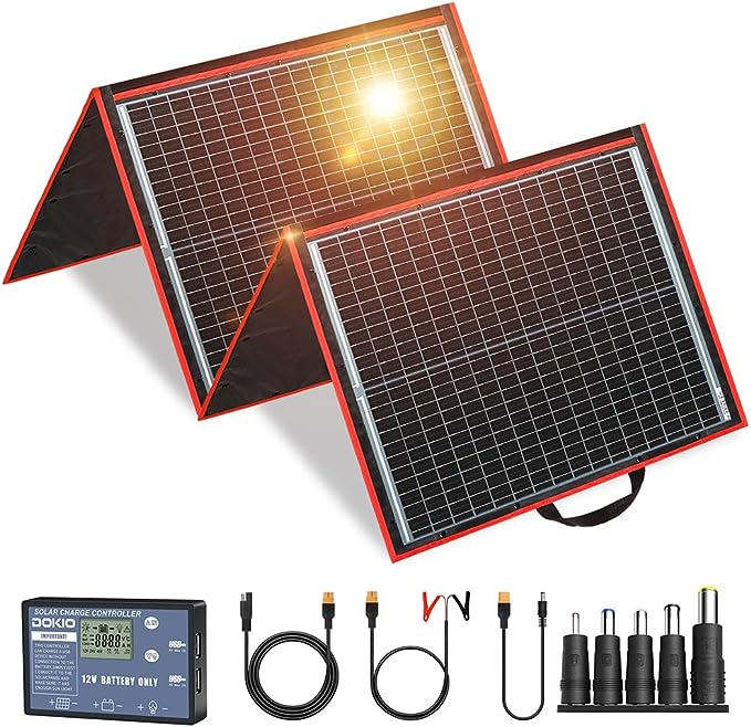 DOKIO 160W 18V Portable Solar Panel