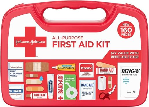 Johnson & Johnson All-Purpose Portable Compact First Aid Kit