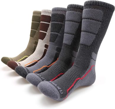 MIRMARU Men's 5 Pairs Hiking Outdoor Trail